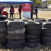 Recolectaron tres toneladas de neumáticos en el “neumatón”