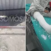 Jujuy: se le cayó encima la garita de colectivos y terminó con una pierna fracturada