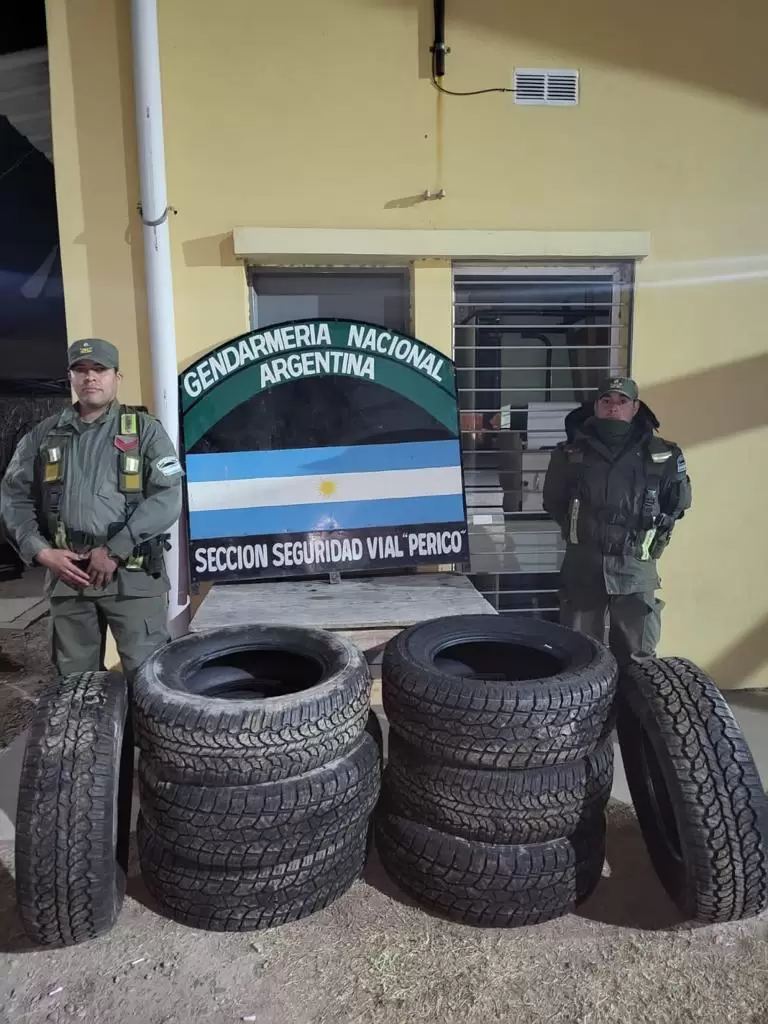 Secuestro de cubiertas en Jujuy