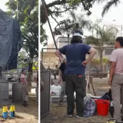 Continúa la restauración de las estatuas de Lola Mora en Jujuy