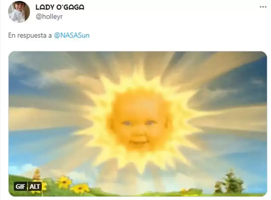 Meme por el sol con carita