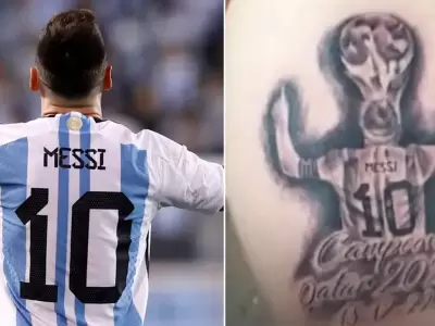 Tatuaje Messi campeón