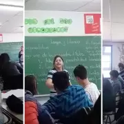 Una mujer entró furiosa a un aula y le pegó a un alumno por hacerle bullying a su hijo: “Qué te pasa a vos”