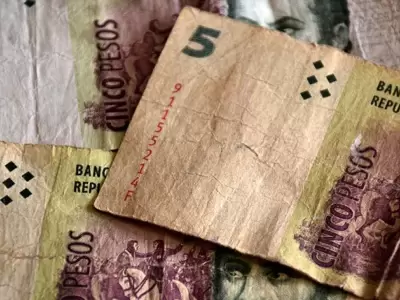 Billetes de 5 pesos argentinos