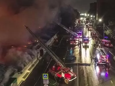 Incendio en un bar de Rusia