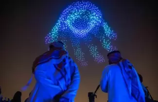 Qatar 2022: show de luz y sonido para celebrar el partido con Argentina