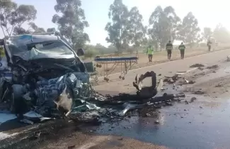 As� qued� la ambulancia luego del impacto