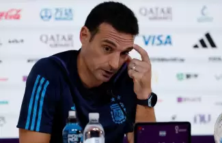 Lionel Scaloni en conferencia de prensa