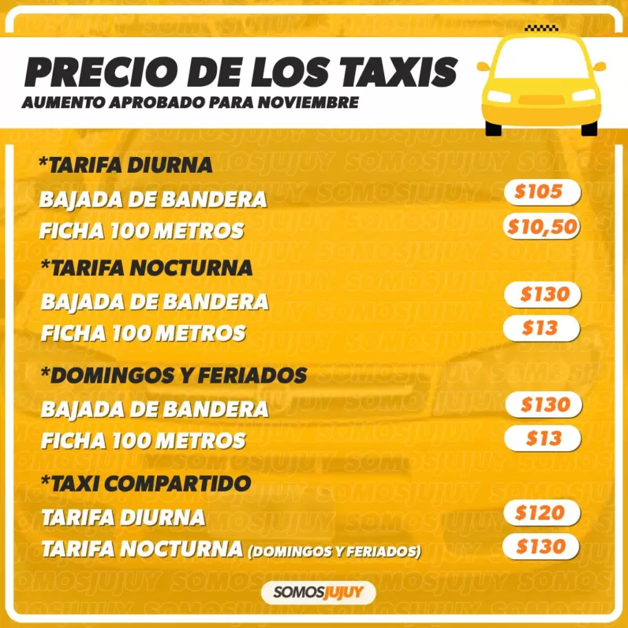 precio de los taxis