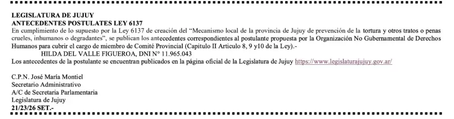 Boletín Oficial de la Provincia de Jujuy - 21 de Septiembre de 2022