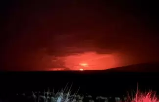 Erupción del volcán Mana Loa, en Hawai