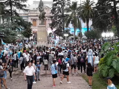 Festejos en Jujuy tras el triunfo de Argentina
