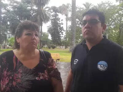 Susana Ustarez, secretaria general de Apoc, y Sebasti�n L�pez, secretario genera