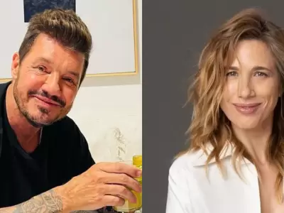 Marcelo Tinelli y Alina Moine