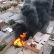 Un incendio destruyó un depósito de combustibles en la ciudad de La Quiaca