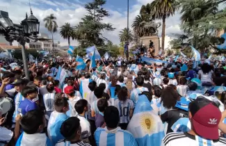 Festejos de Argentina campeon en Jujuy