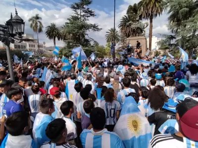 Festejos de Argentina campeon en Jujuy