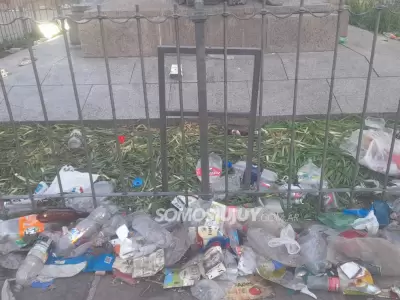 basura en plaza belgrano