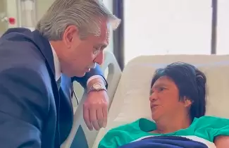 Alberto Fernández visitó a Milagro Sala el pasado 30 de junio en una clínica de