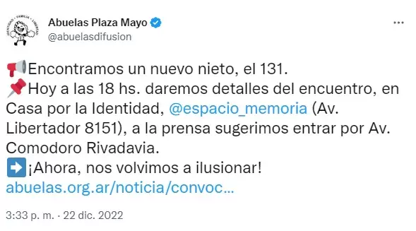 Abuelas de Plaza de Mayo - Comunicación