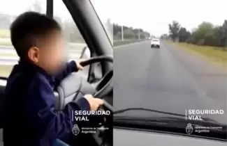 Hizo manejar a su hijo de 7 años por una autopista de Buenos Aires