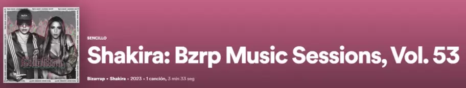 Bizarrap y Shakira - Spotify