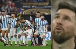Messi en la tanda de penales