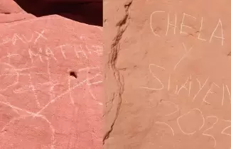 Vandalismo en la Quebrada de las Señoritas