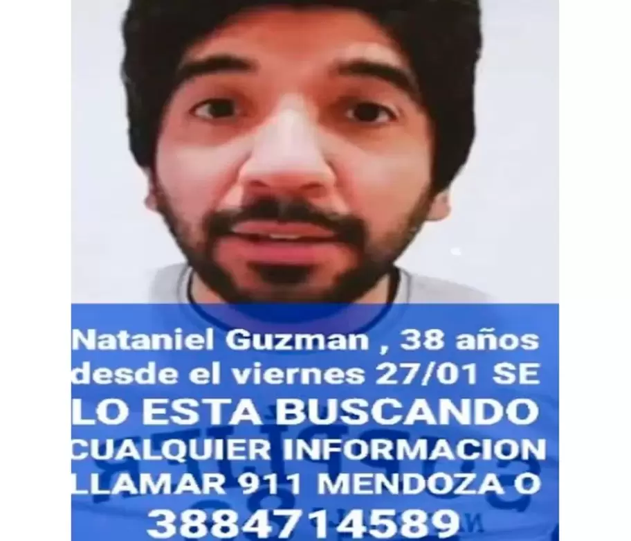 Nataniel Guzmán - Jujeño intensamente buscado en Mendoza