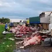 Salta: un camión que transportaba carne volcó y fue saqueado: “Se llevaron hasta la última achura”