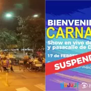 Suspendieron el evento 'Bienvenido Carnaval' del Paseo Sarmiento