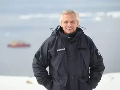 Alberto Fernández en la Antártida