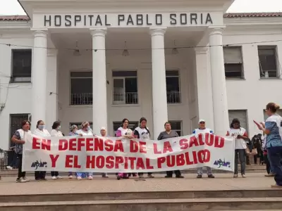 Protesta en el hospital Pablo Soria