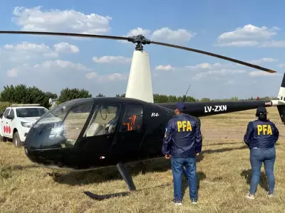 Helicóptero en el que planeaba fugarse el lider narco Lindor Alvarado
