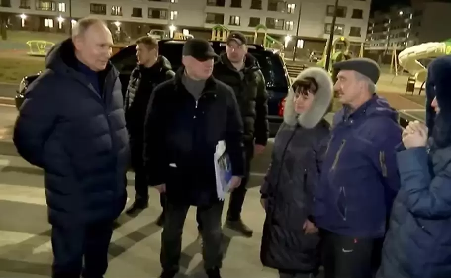 Putin recorrió las calles de Ucrania