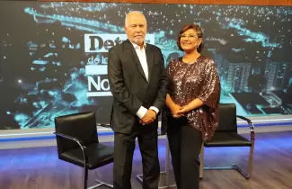 Guillermo Jenefes y Claudia Figueroa en Detr�s de las noticias