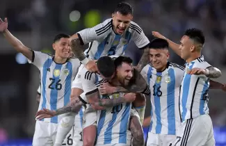 Messi celebra su gol ante Panam