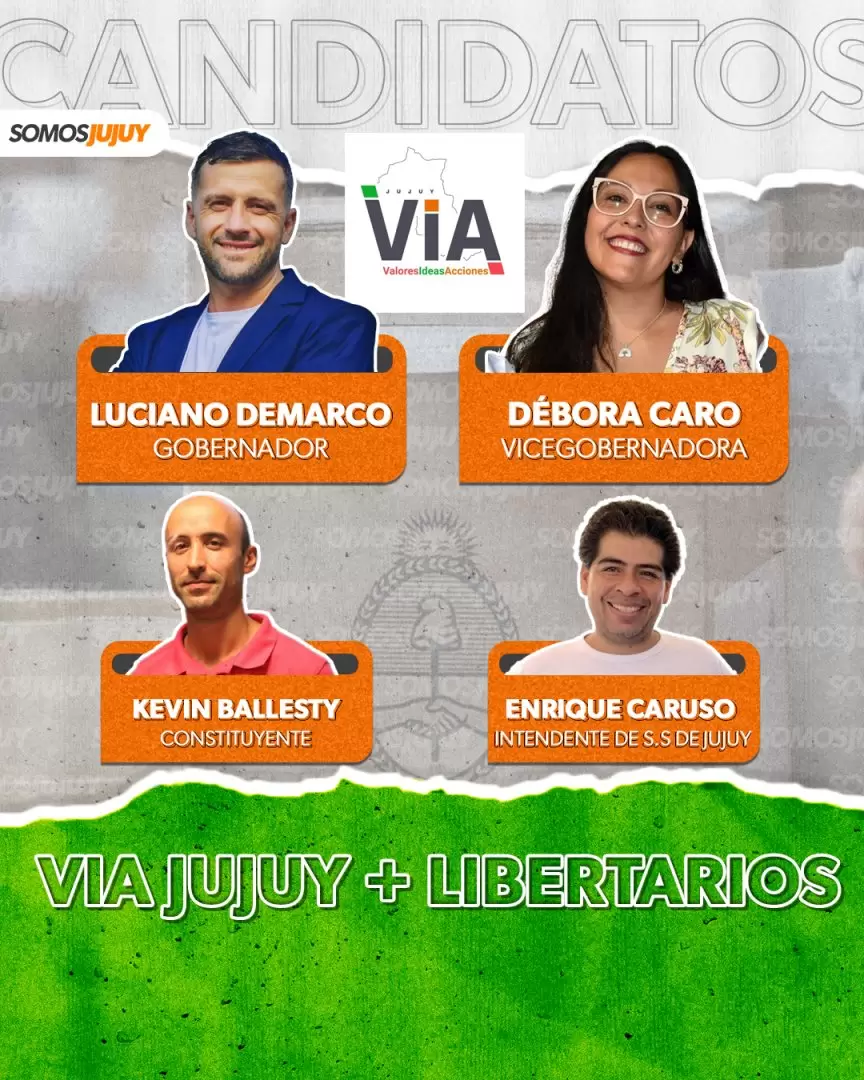 Candidatos de VIA + Libertarios - Somos Jujuy
