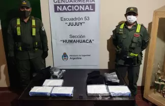 cocaína incautada en Humahuaca