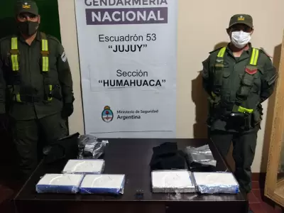 cocaína incautada en Humahuaca