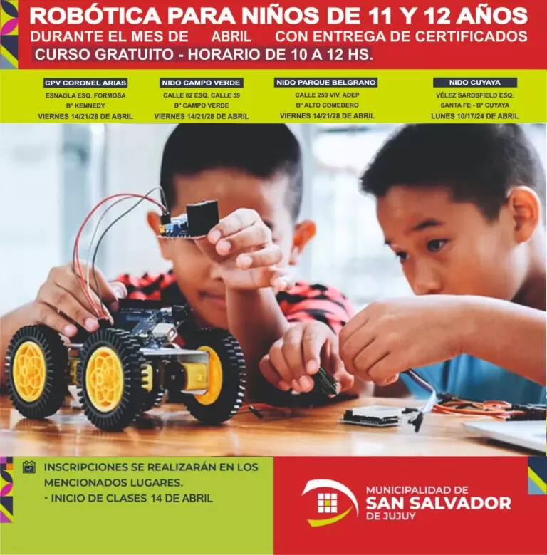 Cursos de robótica en San Salvador de Jujuy