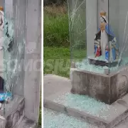 Rompieron los vidrios y dañaron imágenes del Paseo del Peregrino en Río Blanco