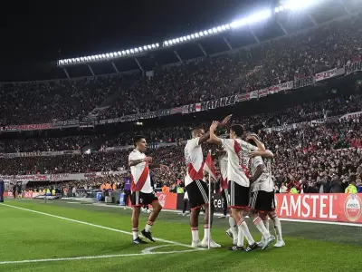 River Plate celebra el triunfo ante Sporting Cristal