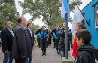 Inauguraci�n de un destacamento policial en Higuerillas