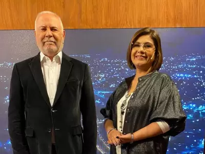 Guillermo Jenefes y Claudia Figueroa en Detrás de las noticias