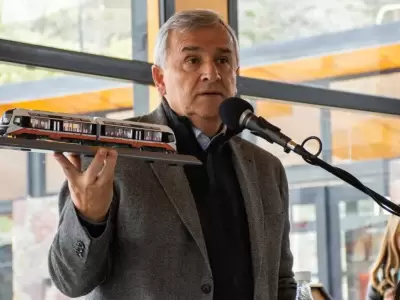Morales inaugur la estacin de tren de Volcn