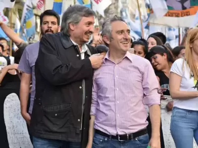 Andrés Cuervo Larroque y Máximo Kirchner