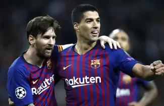 Lionel Messi y Luis Surez