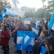 Marcha por la Paz de Jujuy: un grupo de autoconvocados lleg� a la plaza Belgrano