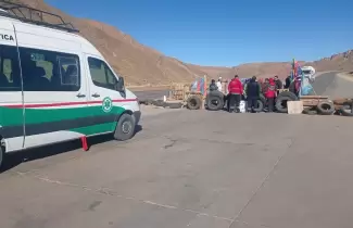 Ambulancia corte de ruta